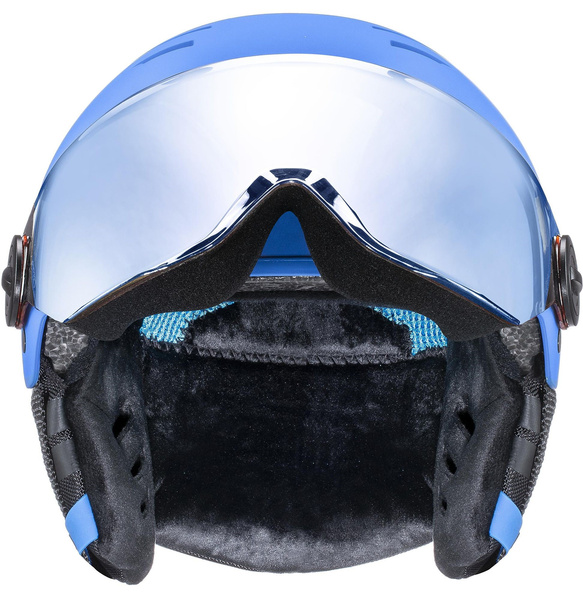 Kask narciarski dziecięcy Uvex Rocket Jr. Visor (niebieski)