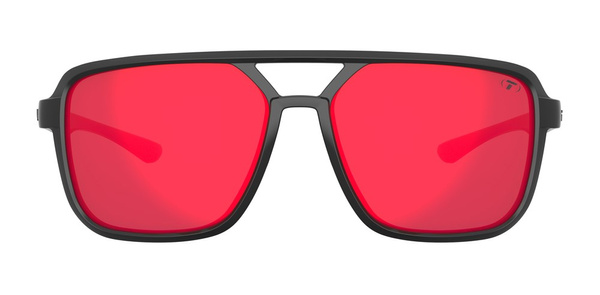 Okulary TIFOSI SALTO blackout (1 szkło Smoke Red Mirror 15% transmisji światła) (NEW 2025)