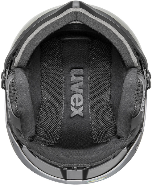 Kask narciarski Uvex Wanted Visor Pro V (czarno-srebrny)