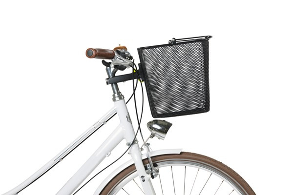 Kosz na kierownicę BASIL BILBAO KF+AHEAD-STEMHOLDER KF, KF System (ze wspornikiem), mocowanie przenośne, stalowy czarny (NEW)