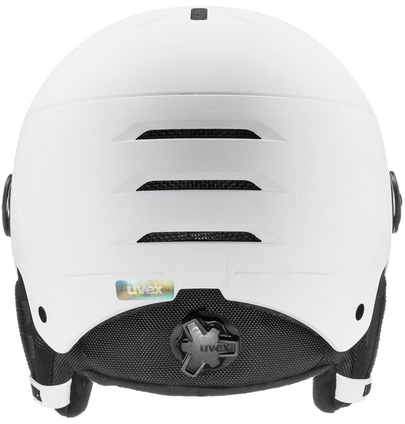 Kask narciarski dziecięcy Uvex Rocket Jr. Visor (biały)