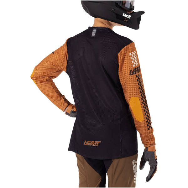 Koszulka dziecięca z długim rękawem Leatt MTB Gravity 4.0 Junior (czarno-brązowa)