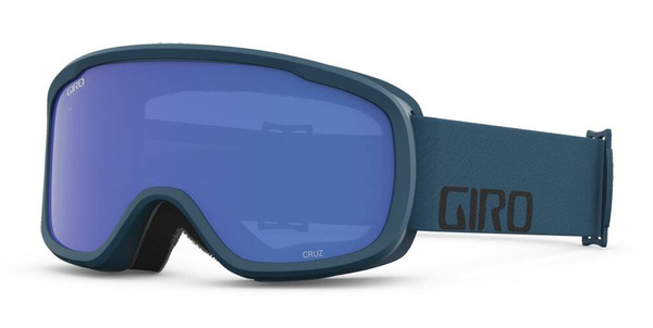 Gogle zimowe GIRO CRUZ BLACK & HARBOR BLUE WORDMARK (soczewka lustrzana kolorowa GREY COBALT)