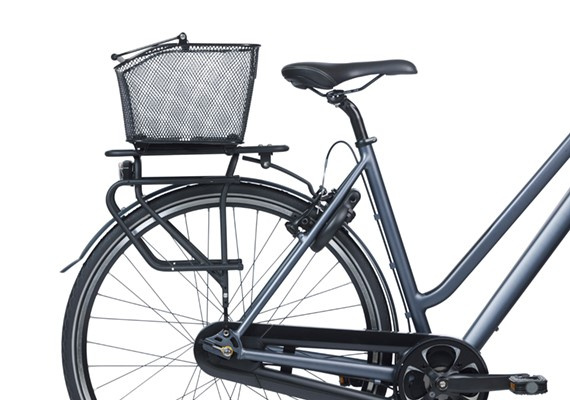 Kosz tylny na bagażnik BASIL BASE XL REAR BASKET, MIK z adapterem do mocowania (ready to go), Stalowy, Black (Eco Bottom) (WYPRZEDAŻ -50%)