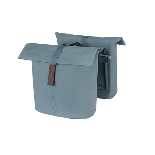 Sakwa na bagażnik podwójna Basil City Double Pannier Bag MIK Graphite Blue (28-32 litry)