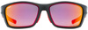 Okulary Uvex Sportstyle 232 P (czarno/czerwony mat | czerwone soczewki Polavision® mirror S3)