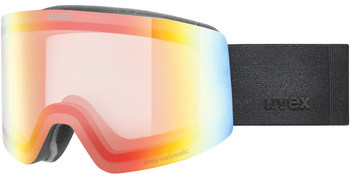 Gogle narciarskie fotochromowe UVEX Provoqe pro V (czarny mat | wielokolorowe soczewki S1-S3)
