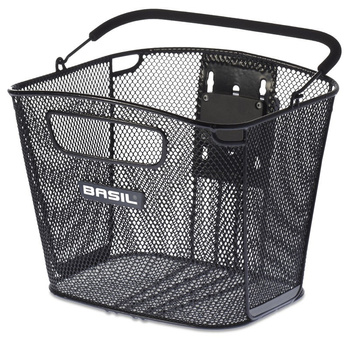 Kosz na kierownicę BASIL BOLD KF, KF System (bez uchwytu), mocowanie przenośne, stalowy czarny (NEW)