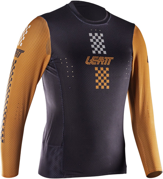 Koszulka dziecięca z długim rękawem Leatt MTB Gravity 4.0 Junior (czarno-brązowa)