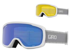 Gogle damskie zimowe GIRO MOXIE WHITE GREY CHUTE (soczewka GREY COBALT i soczewka YELLOW)
