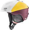 Kask narciarski damski Uvex Ultra Pro WE (biało-żółto-bordowy)