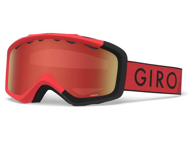Gogle zimowe juniorskie GIRO GRADE RED BLACK ZOOM (soczewki AMBER SCARLET)