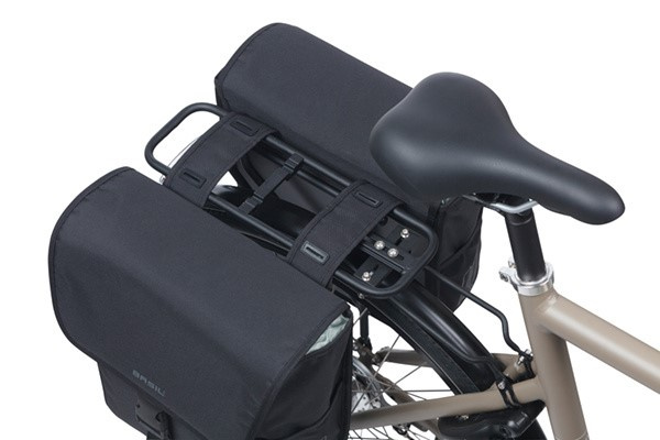 Sakwa podwójna BASIL GO DOUBLE BAG 32L, Universal Bridge System, solid black (NEW)