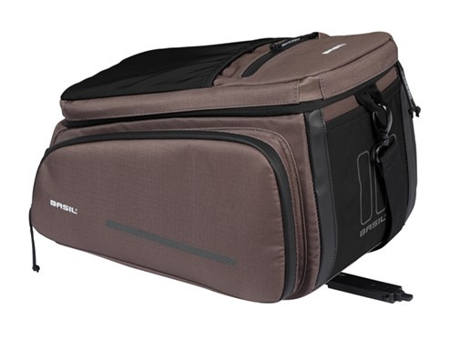 Torba na bagażnik Basil Move MIK + adapter (brązowa 10-26 litrów)