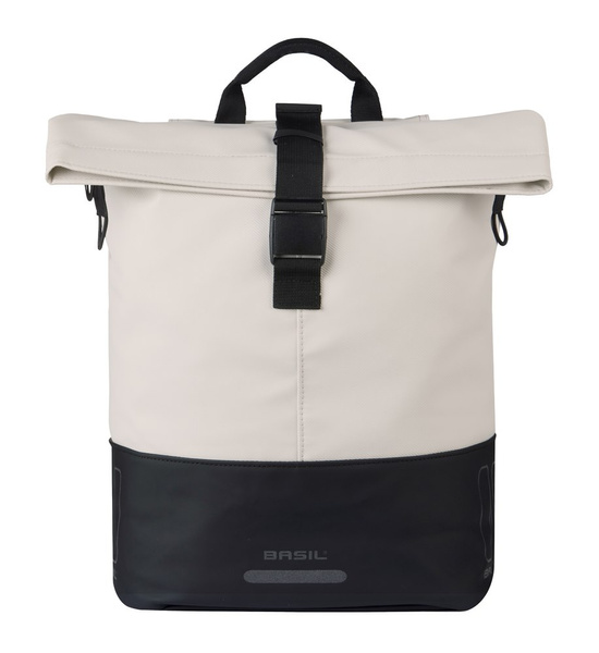 Sakwa na bagażnik pojedyncza Basil Cove Shopper + MIK Hooks (biało-czarna 14-16 litrów)