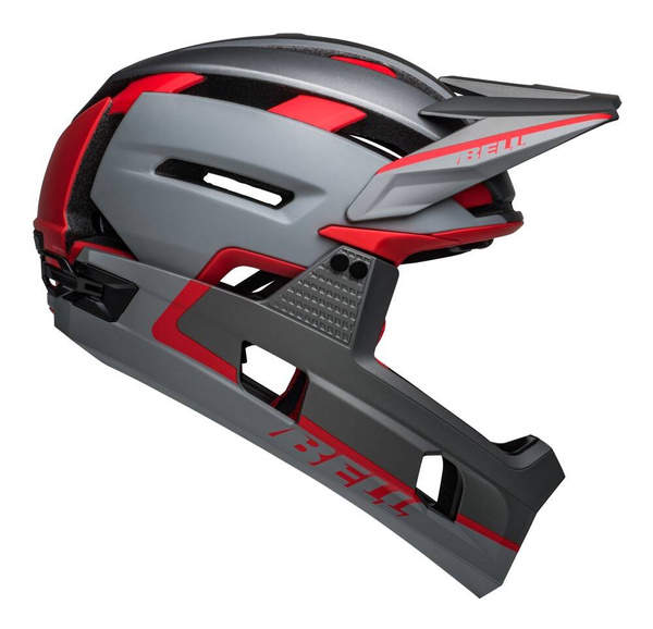 Kask full face BELL SUPER AIR R MIPS SPHERICAL (szaro-czerwony)