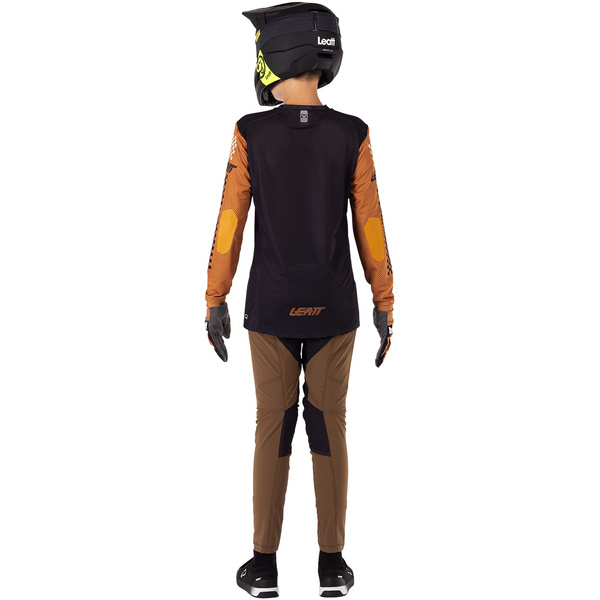 Koszulka dziecięca z długim rękawem Leatt MTB Gravity 4.0 Junior (czarno-brązowa)