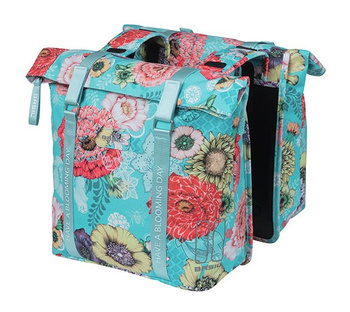 Sakwa podwójna BASIL BLOOM FIELD DOUBLE PANNIER BAG 28-35L, Universal Bridge System, sky blue