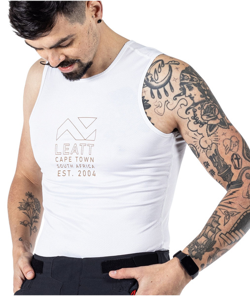 Koszulka base layer Leatt Base (biała)