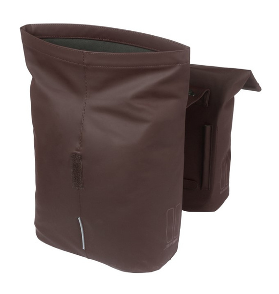 Sakwa na bagażnik podwójna Basil City + adapter MIK (brązowa 28-32 litrów)