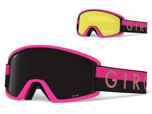 Gogle damskie zimowe GIRO DYLAN BLACK PINK THROWBACK (soczewka lustrzana kolorowa ULTRA BLACK i soczewka kolorowa YELLOW)