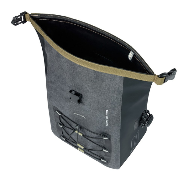 Sakwa na bagażnik pojedyncza Basil Navigator Storm + MIK Hooks (12-15 litrów)
