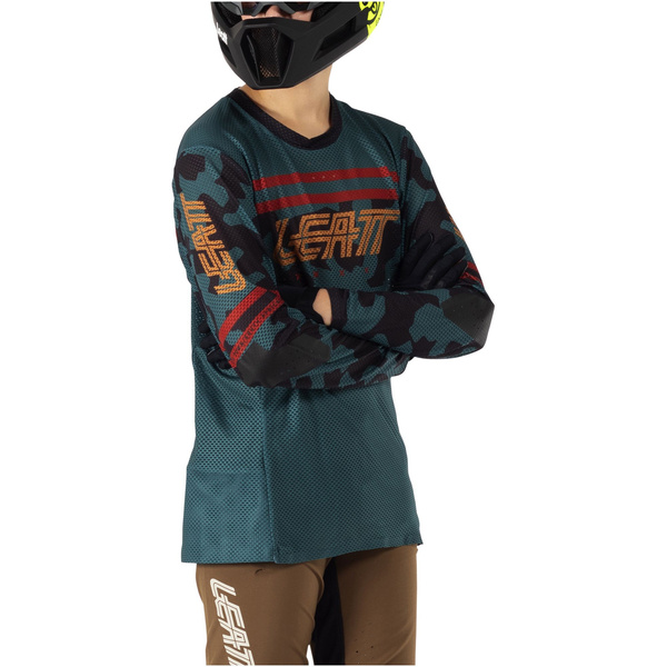 Koszulka dziecięca z długim rękawem Leatt MTB Gravity 4.0 Junior (turkusowa)