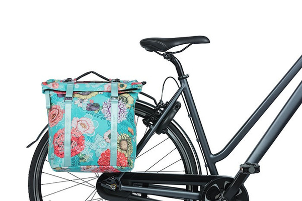 Sakwa podwójna BASIL BLOOM FIELD DOUBLE PANNIER BAG MIK 28-35L, MIK System (ready to go) sky blue