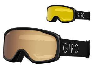 Gogle damskie zimowe GIRO MOXIE BLACK CORE LIGHT (soczewka AMBER GOLD i soczewka YELLOW)