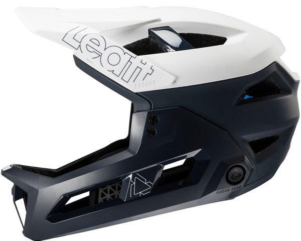 Kask full face Leatt MTB Enduro 3.0 V25 (wypinana szczęka 3w1) White
