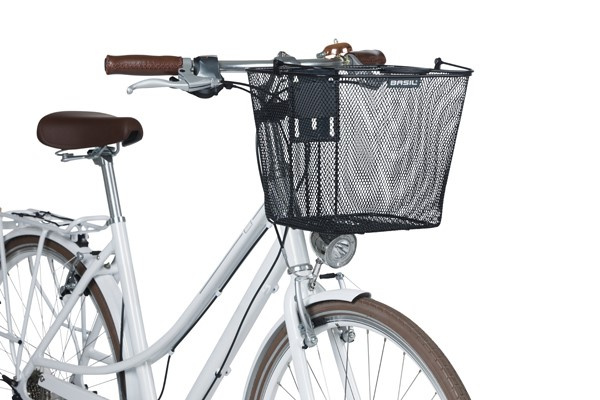 Kosz na kierownicę BASIL BILBAO BE, BasEasy System (ze wspornikiem 70182), mocowanie przenośne, stalowy czarny (NEW)