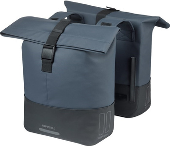 Sakwa na bagażnik podwójna Basil Cove (granatowo-czarna 28-32 litry)