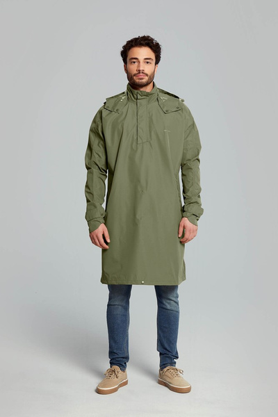 Ponczo przeciwdeszczowe unisex BASIL MOSSE BICYCLE RAIN PONCHO UNISEX 100% waterproof olive green roz.XL/XXL (WYPRZEDAŻ -50%)