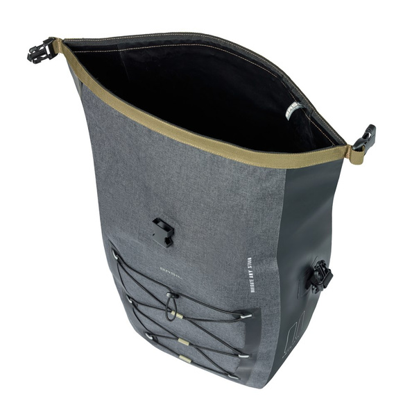 Sakwa na bagażnik pojedyncza Basil Navigator Storm + MIK Hooks (25-31 litrów)