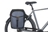 Sakwa podwójna BASIL MILES DOUBLE PANNIER BAG MIK 34L, MIK System (ready to go), 100% wodoodporna, black slate (NEW)