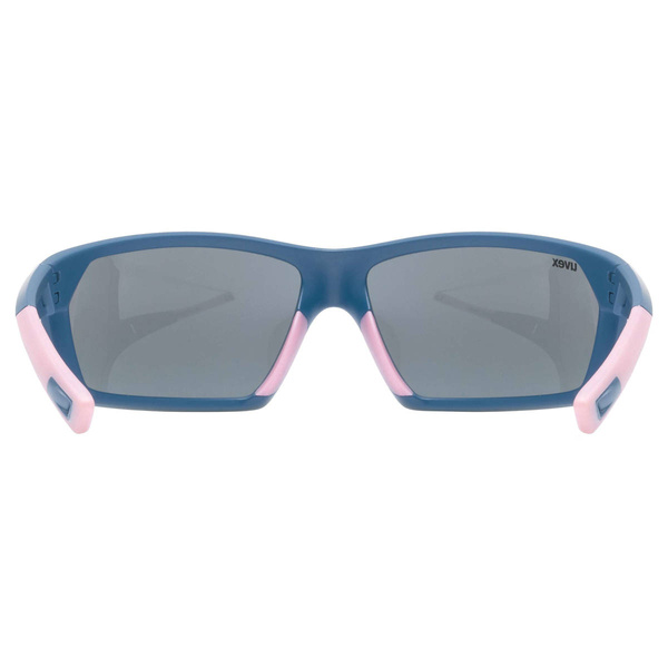 Okulary Uvex Sportstyle 225 niebiesko-różowy mat (srebrna szyba mirror S3)