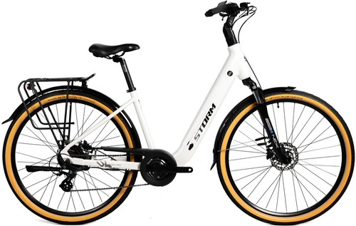 Rower miejski elektryczny Storm E-Diamond Pro 28" (biały)