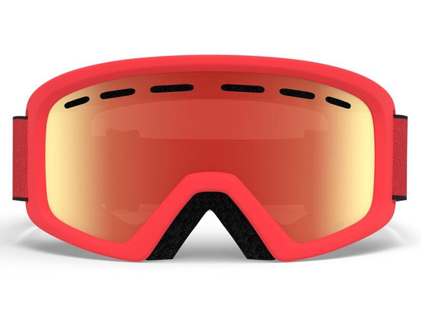 Gogle juniorskie zimowe GIRO REV RED BLACK ZOOM (soczewka AMBER SCARLET)