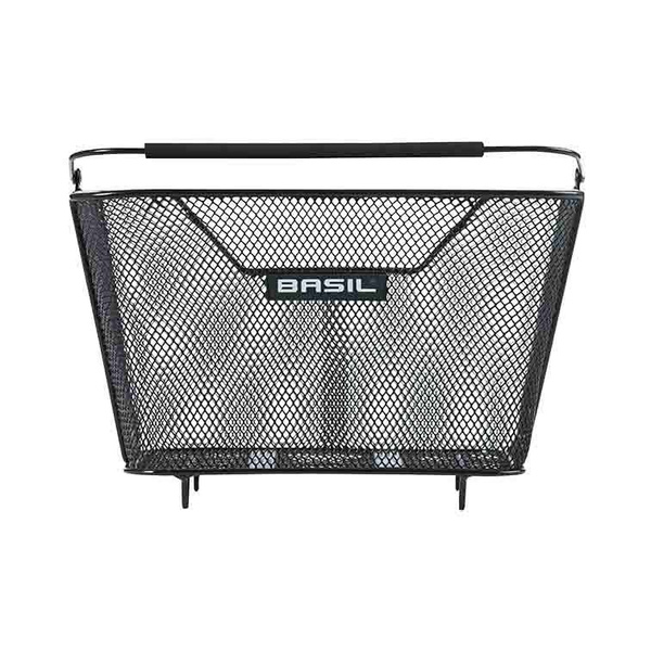 Kosz tylny na bagażnik BASIL LESTO FM, FIXED MOUNTED, mocowanie stałe, stalowy czarny (DWZ)