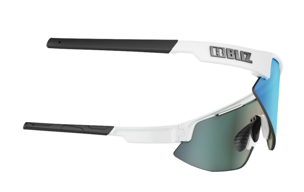 Okulary Bliz Active Matrix White (dymione niebieskie soczewki kat. 3)