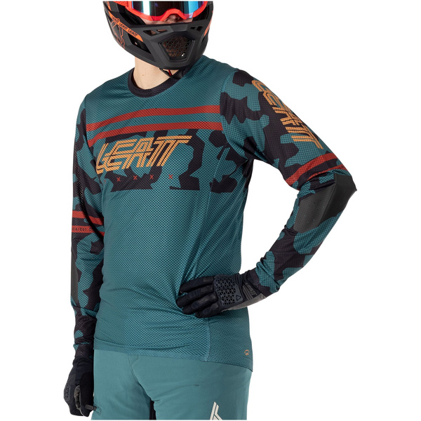 Koszulka z długim rękawem Leatt MTB Gravity 4.0 (turkusowa)