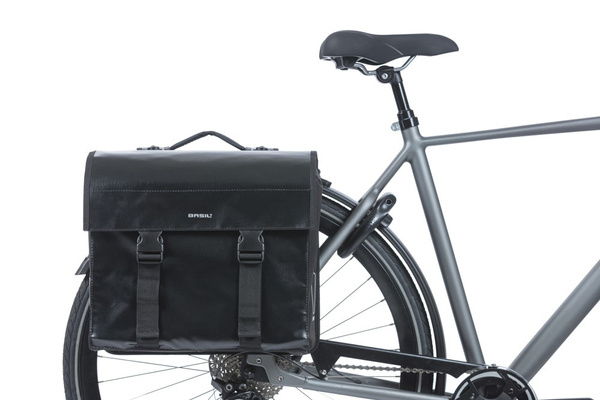 Sakwa na bagażnik podwójna Basil Urban Load + adapter MIK (48-53 litry)