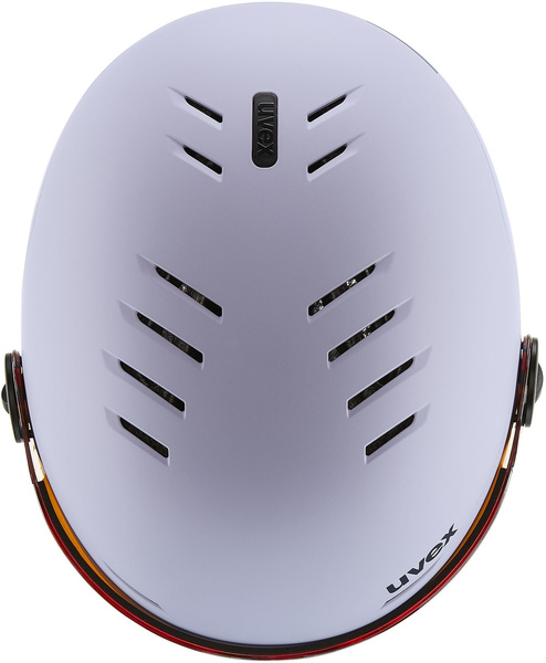 Kask narciarski dziecięcy Uvex Rocket Jr. Visor (lawendowy)