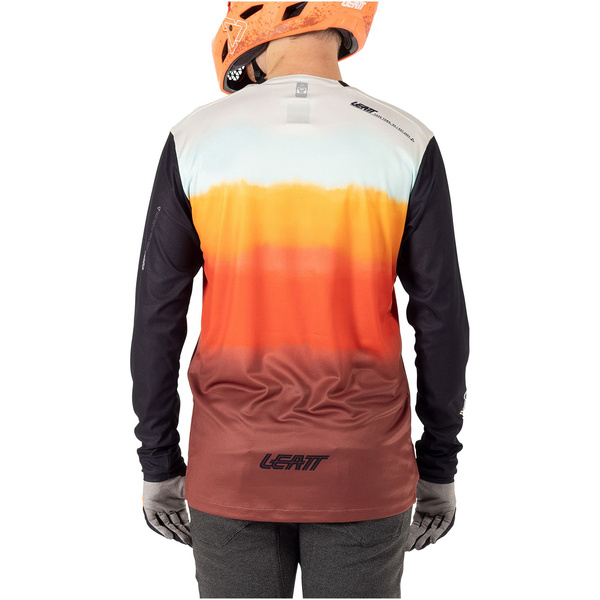 Koszulka z długim rękawem Leatt MTB Gravity 3.0 (pomarańczowo-czarna)