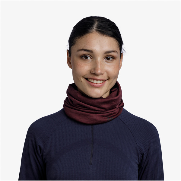 Bandana BUFF MERINO LIGHTWEIGHT SOLID GARNET