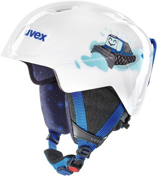Kask narciarski dziecięcy Uvex Manic (biało-niebieski)