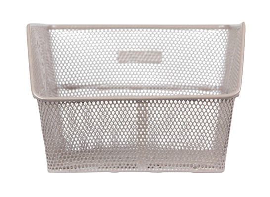 Kosz tylny na bagażnik BASIL CENTO FLOWER FM, FIXED MOUNTED, mocowanie stałe, stalowy nude metallic (NEW).