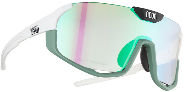 Okulary fotochromowe Neon Canyon Salvia White Matt (zielone soczewki Phototronic kat. 1-3)