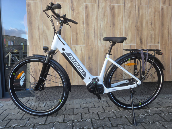 Rower trekkingowy elektryczny Tabou Mono Up 1.0 (biało-zielony 2026)