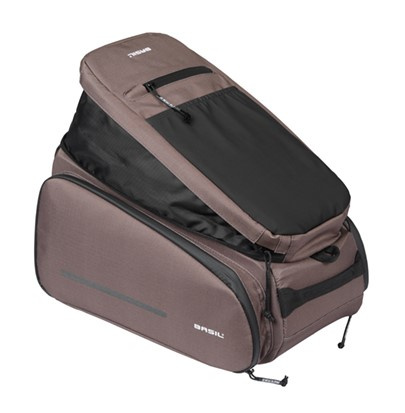 Torba na bagażnik Basil Move MIK + adapter (brązowa 10-26 litrów)